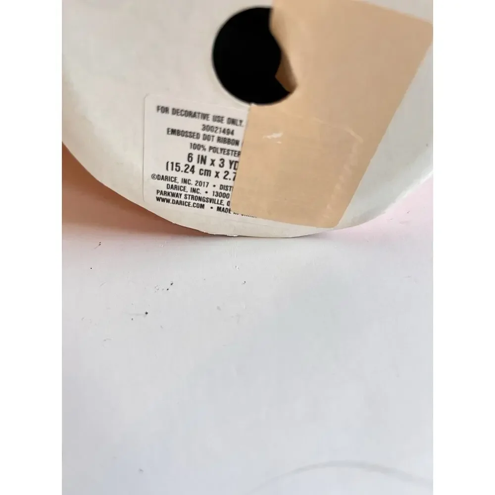 Lot Of Two Spools Of Darice 6” Wide Orange Ribbon